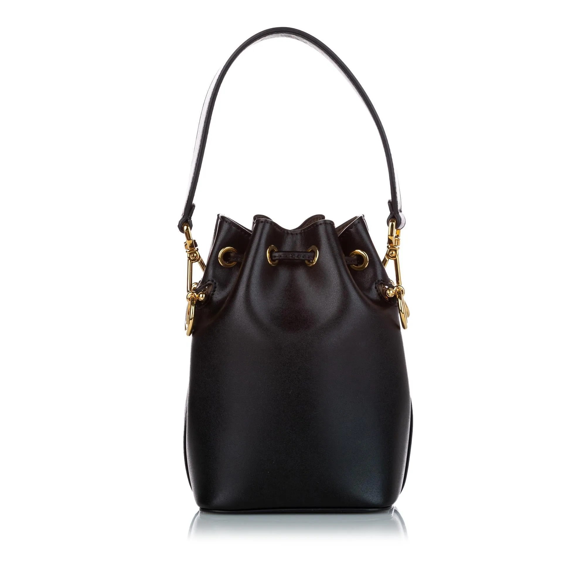 Fendi Mini Mon Tresor Leather Bucket Bag (SHG-37091)