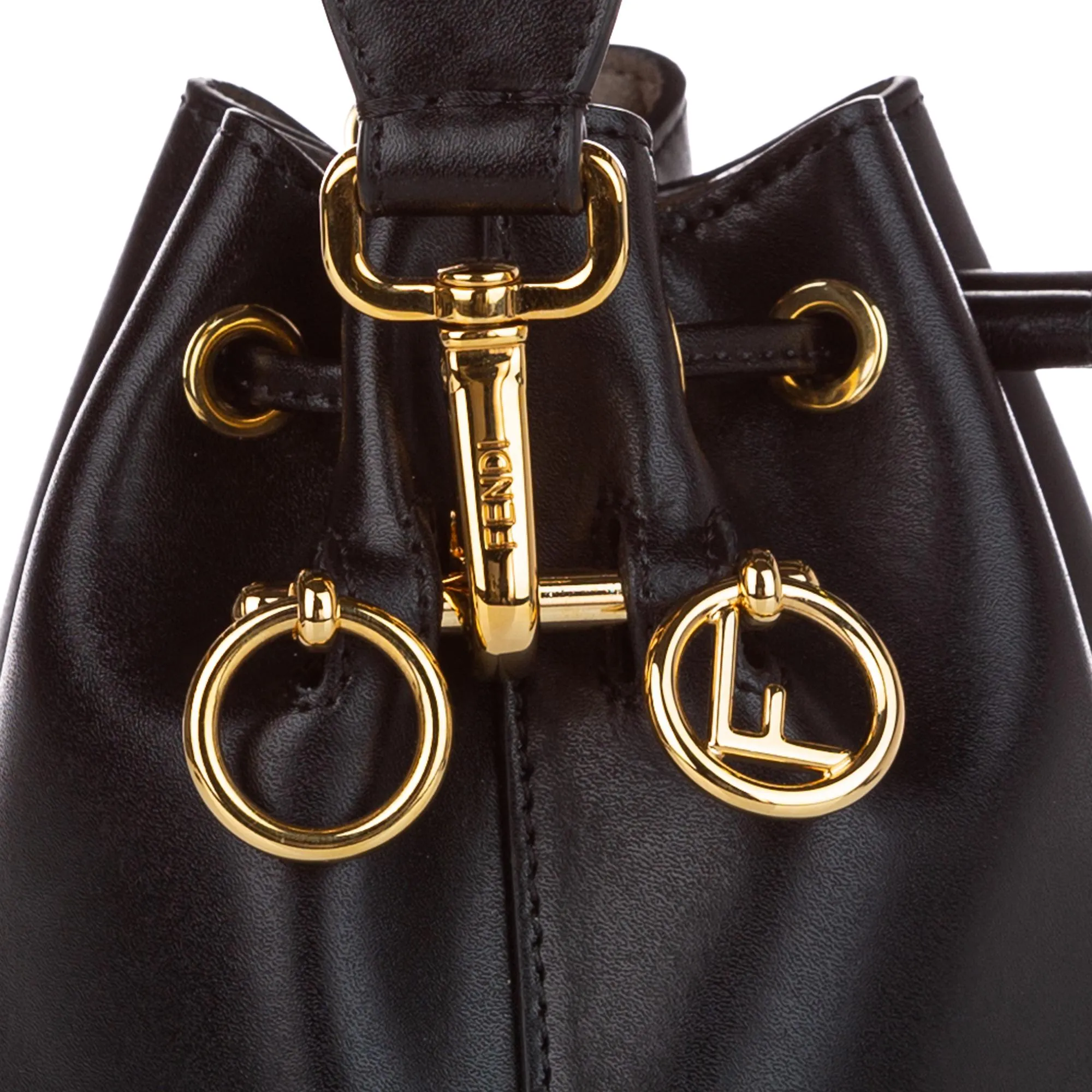 Fendi Mini Mon Tresor Leather Bucket Bag (SHG-37091)