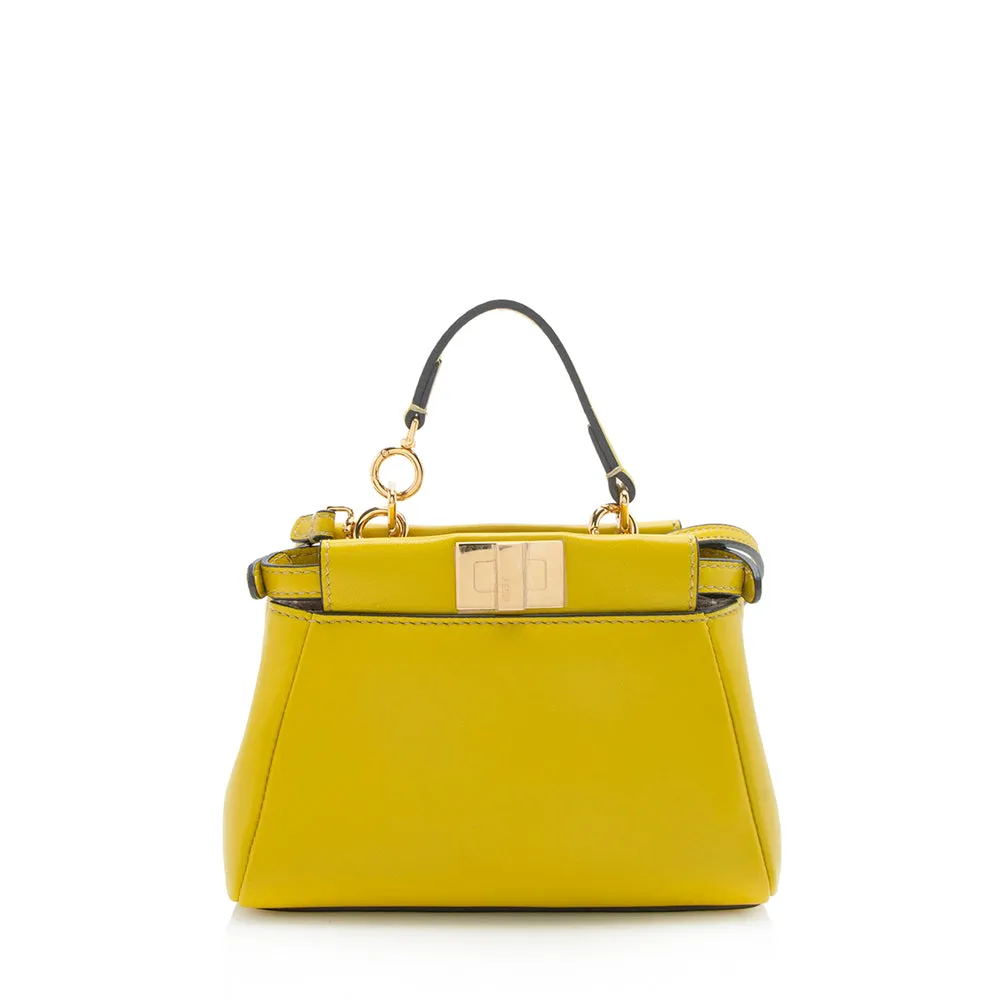 Fendi Nappa Leather Peekaboo Micro Shoulder Bag (SHF-18345)