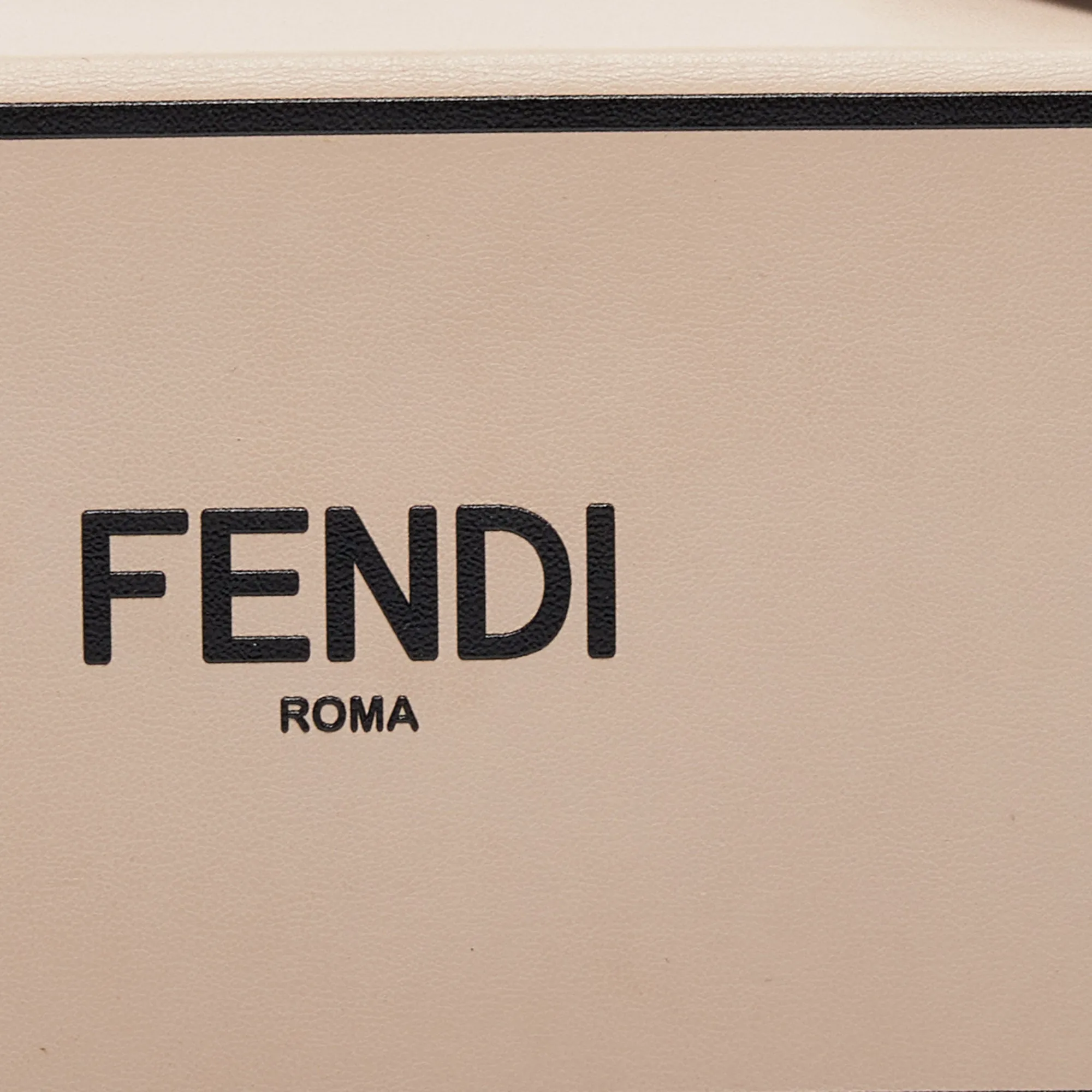 FENDI Old Rose Leather Horizontal Crossbody Bag