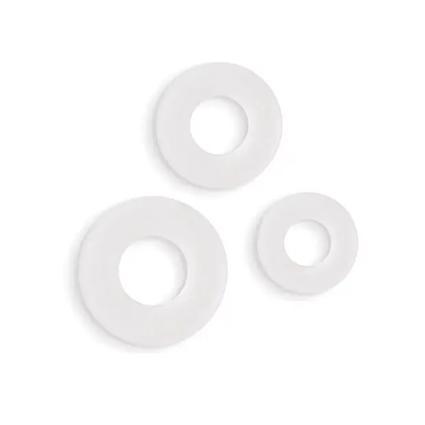 Firefly Glow in the Dark Bubble Cock Rings - White, Pack of 3