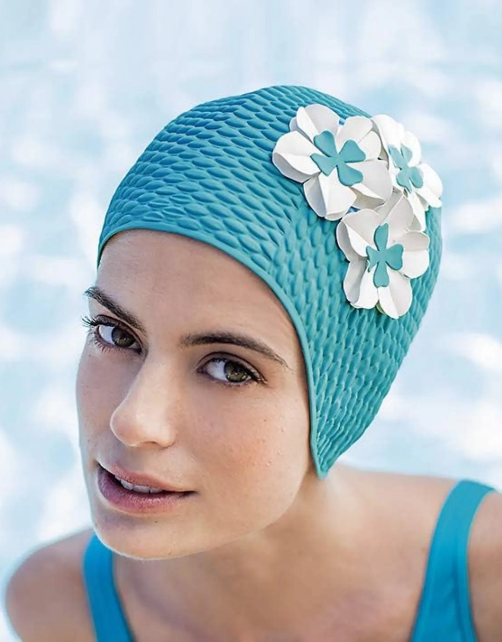 Flower Bubble Swim Cap