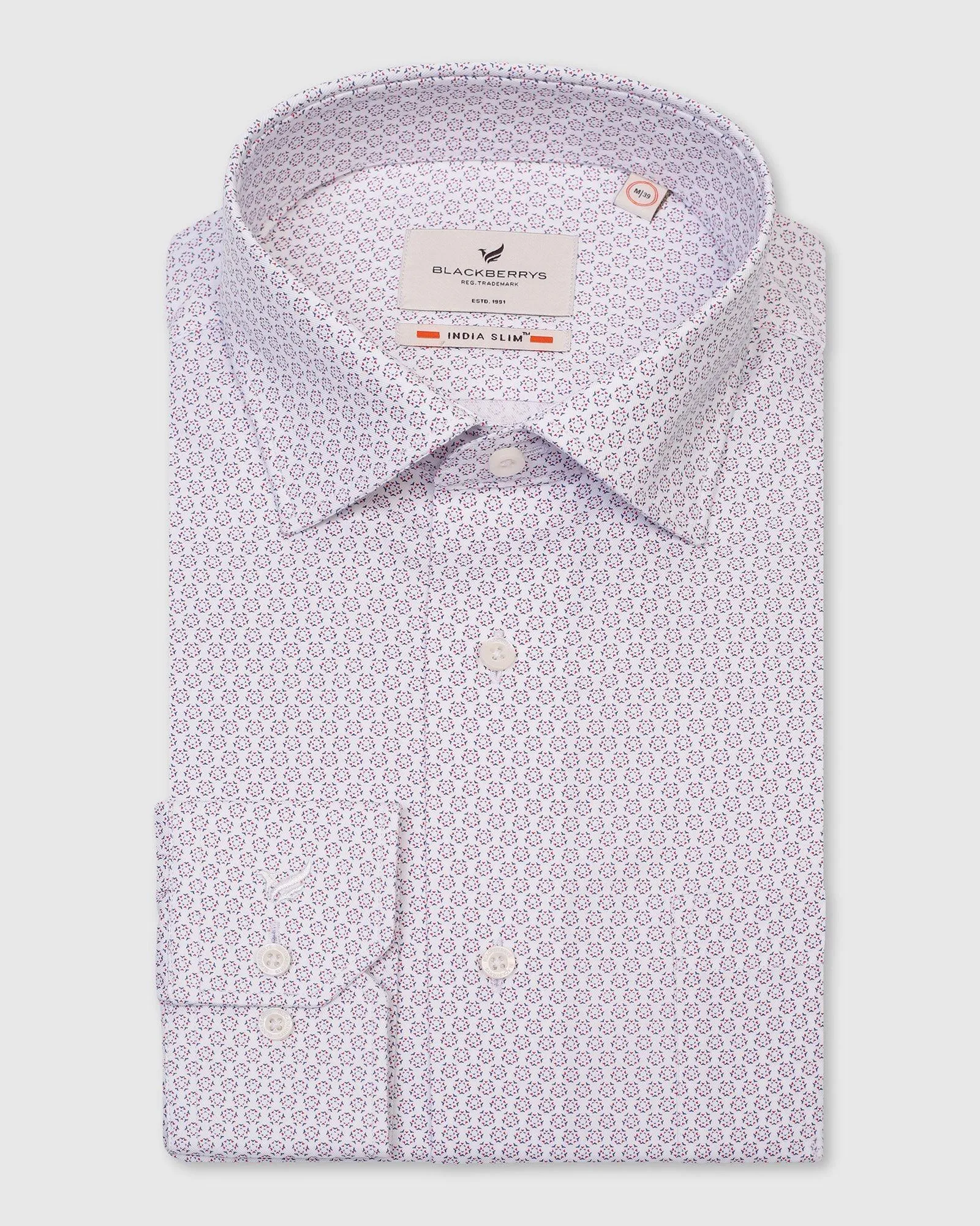 Formal White Printed Shirt - Lavic