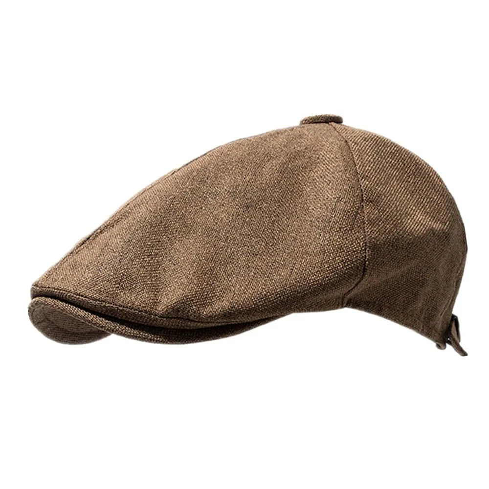 Gatsby Classic Linen Flat Cap