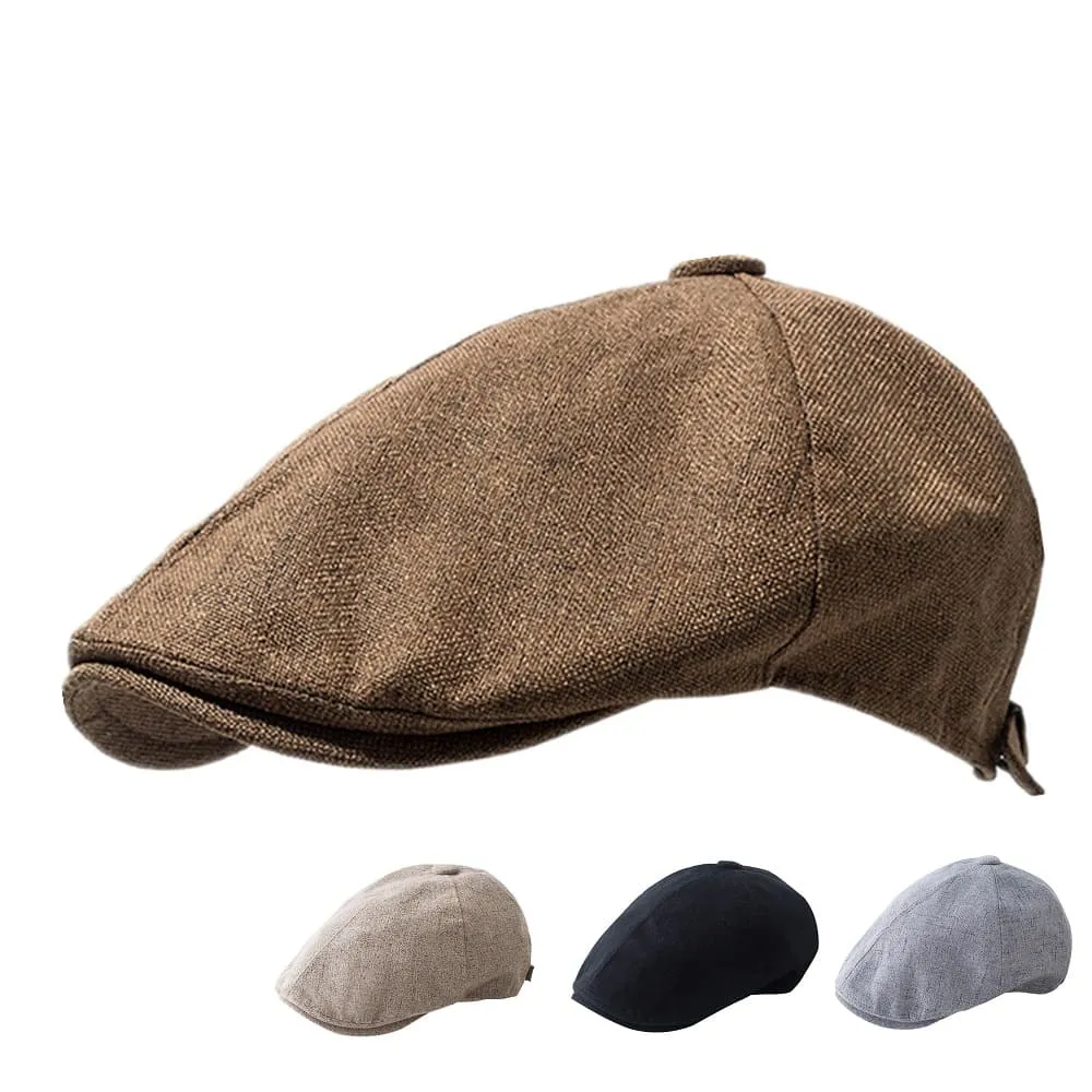 Gatsby Classic Linen Flat Cap