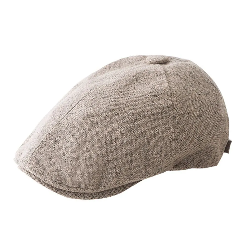 Gatsby Classic Linen Flat Cap