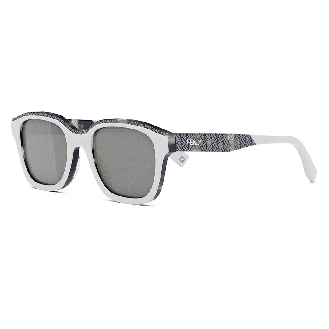 Geometric White Frame Eyewear