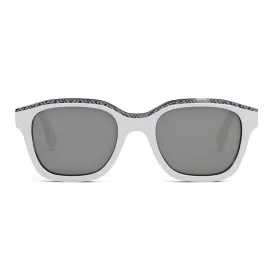 Geometric White Frame Eyewear