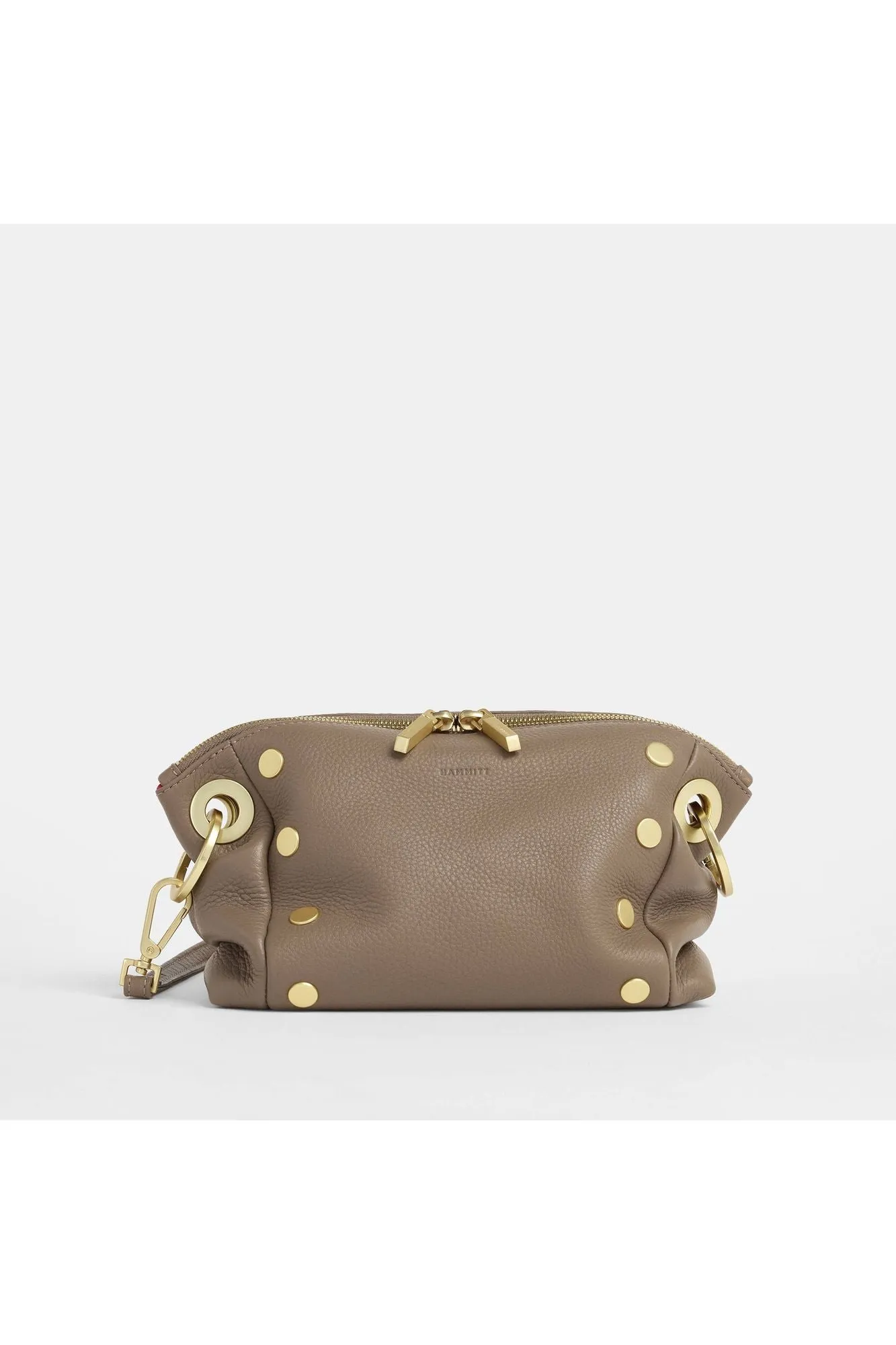 Hammitt Daniel Crossbody Clutch Small 17466 | Sculpted Taupe/Brushed Gold