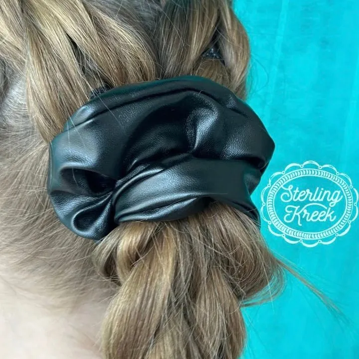 Lady In Leather Scrunchies