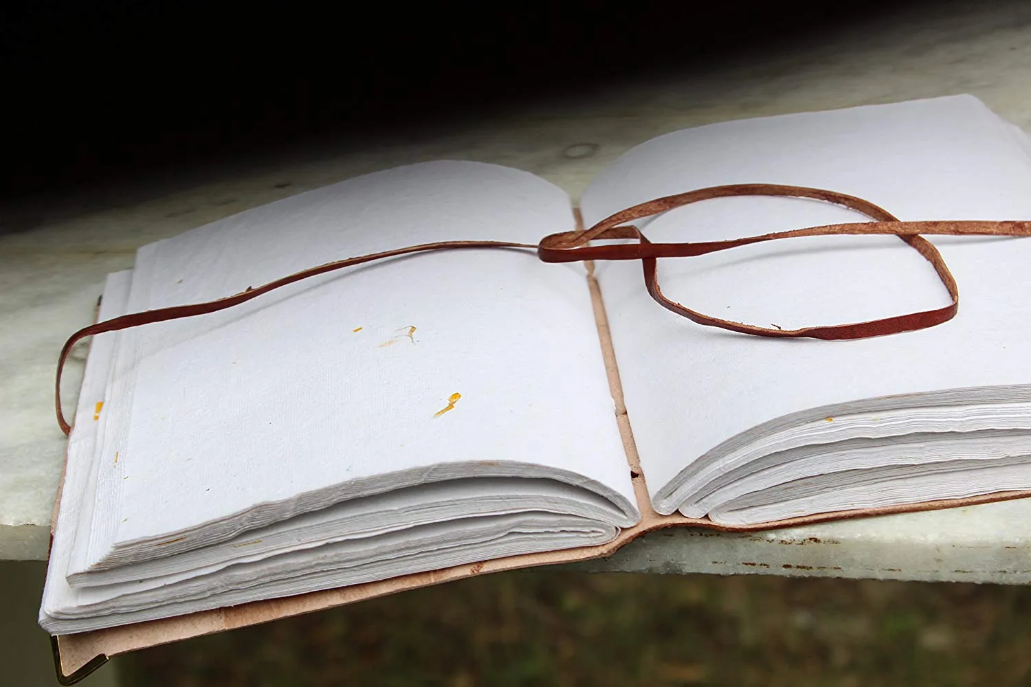 Large vintage Antique embossed leather journal