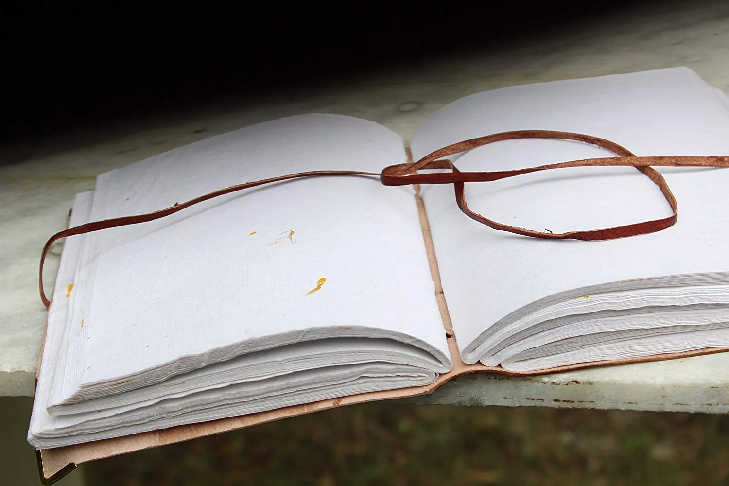 Large vintage Antique embossed leather journal