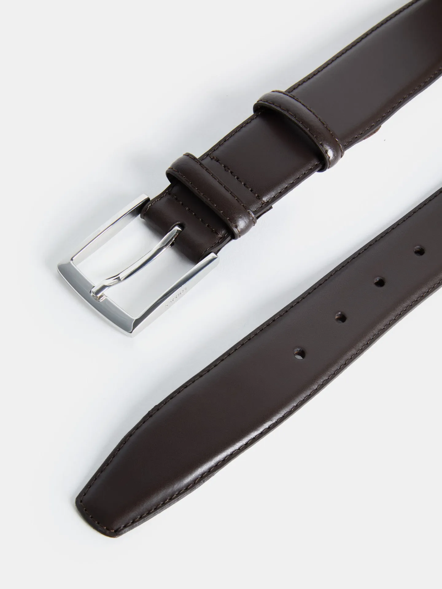 Leather Belt With Personalized Buckle