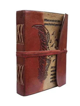 Love Leaf Embossed Leather Journal For Gift