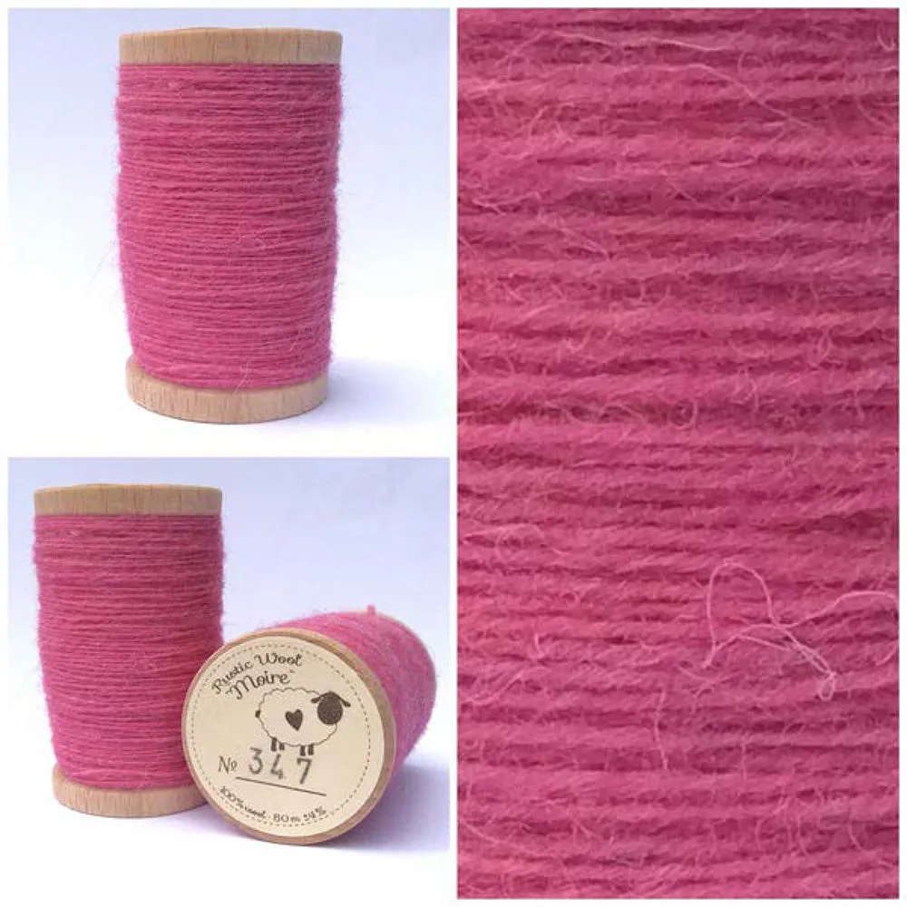 MAGENTA Hand Dyed Fat QUARTER Wool Fabric for Wool Applique and Rug Hooking