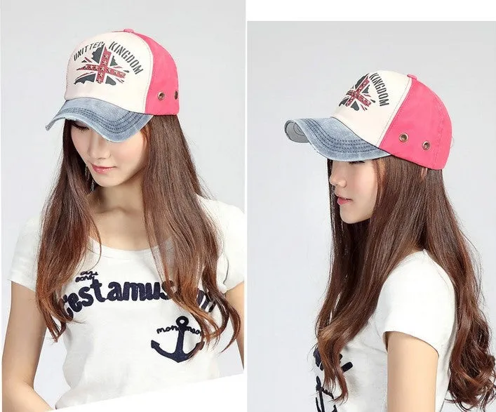 Men and women leisure national flag rivet baseball cap Pure cotton hats outdoor sports cap baseball caps