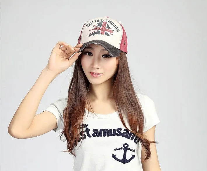 Men and women leisure national flag rivet baseball cap Pure cotton hats outdoor sports cap baseball caps