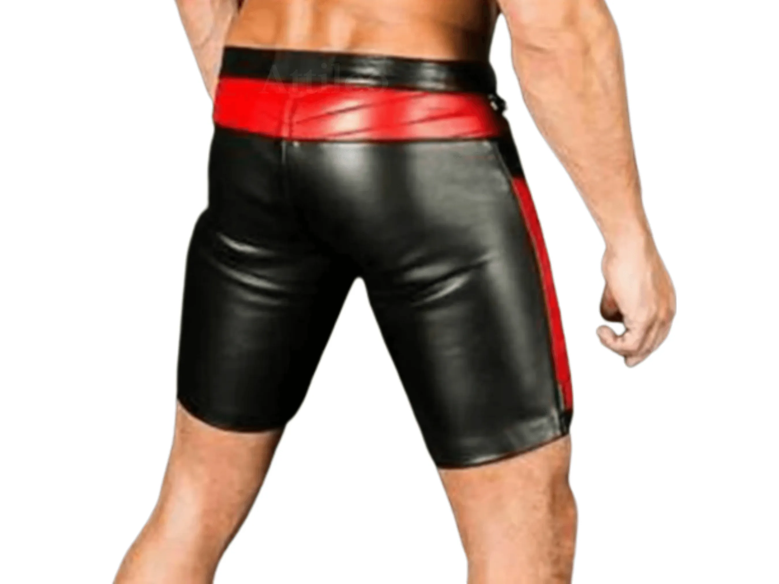 Mens Leather Football Shorts