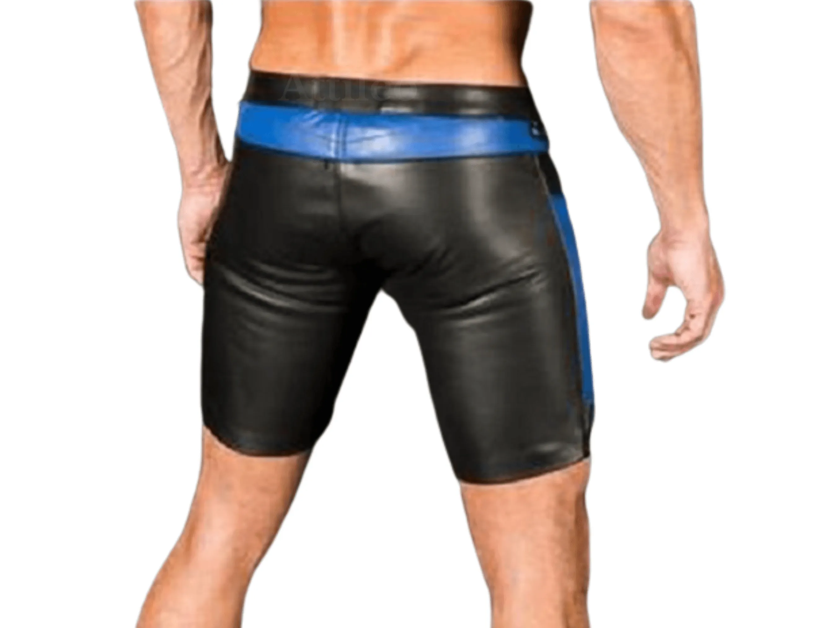 Mens Leather Football Shorts