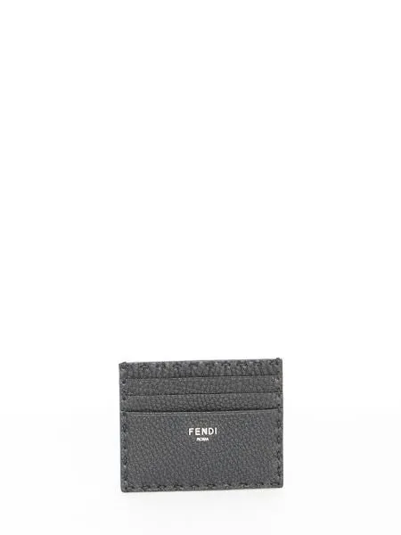 Men's Selleria Cardholder in Black | 7M0164AP3B