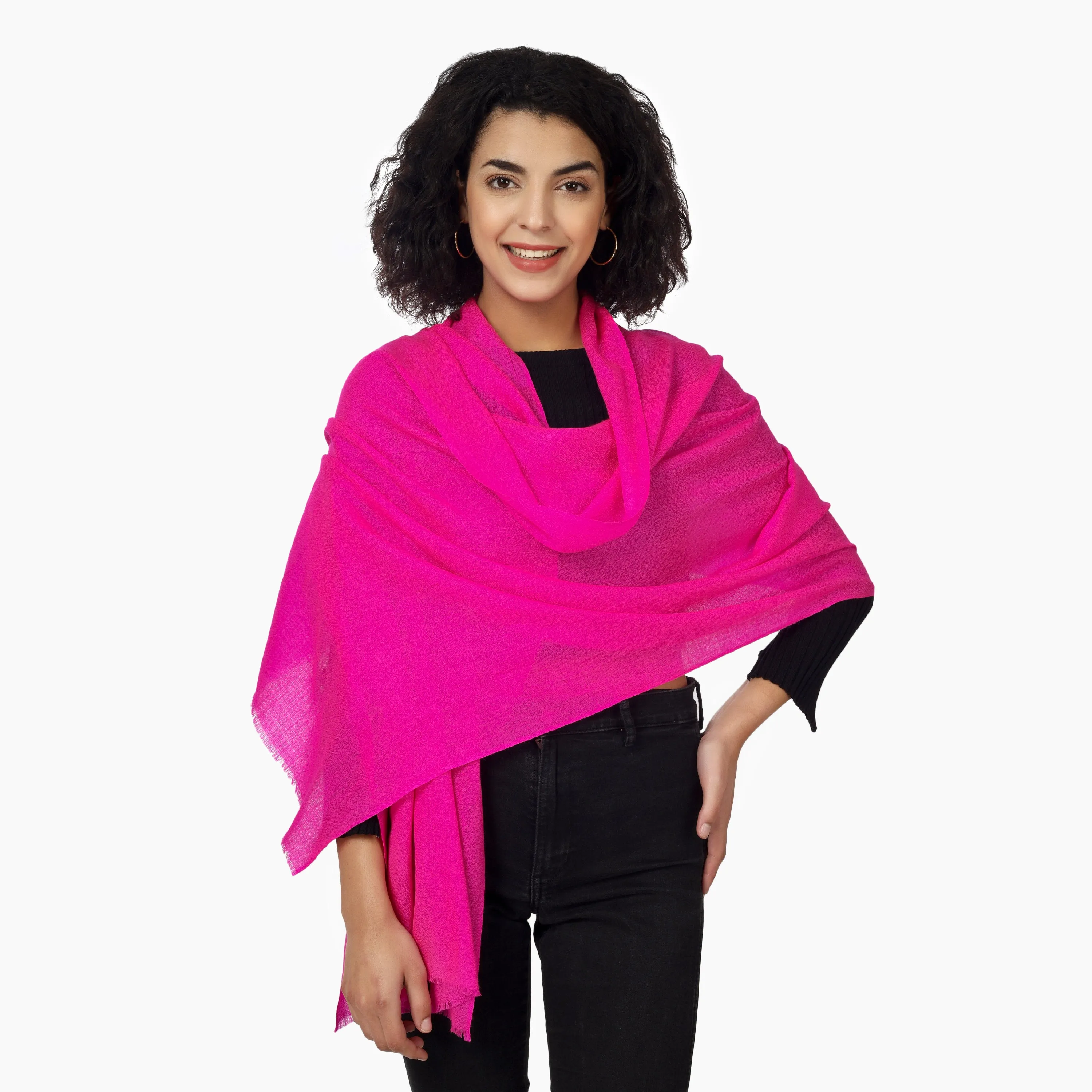 Merino Wool Scarf (Fuchsia)