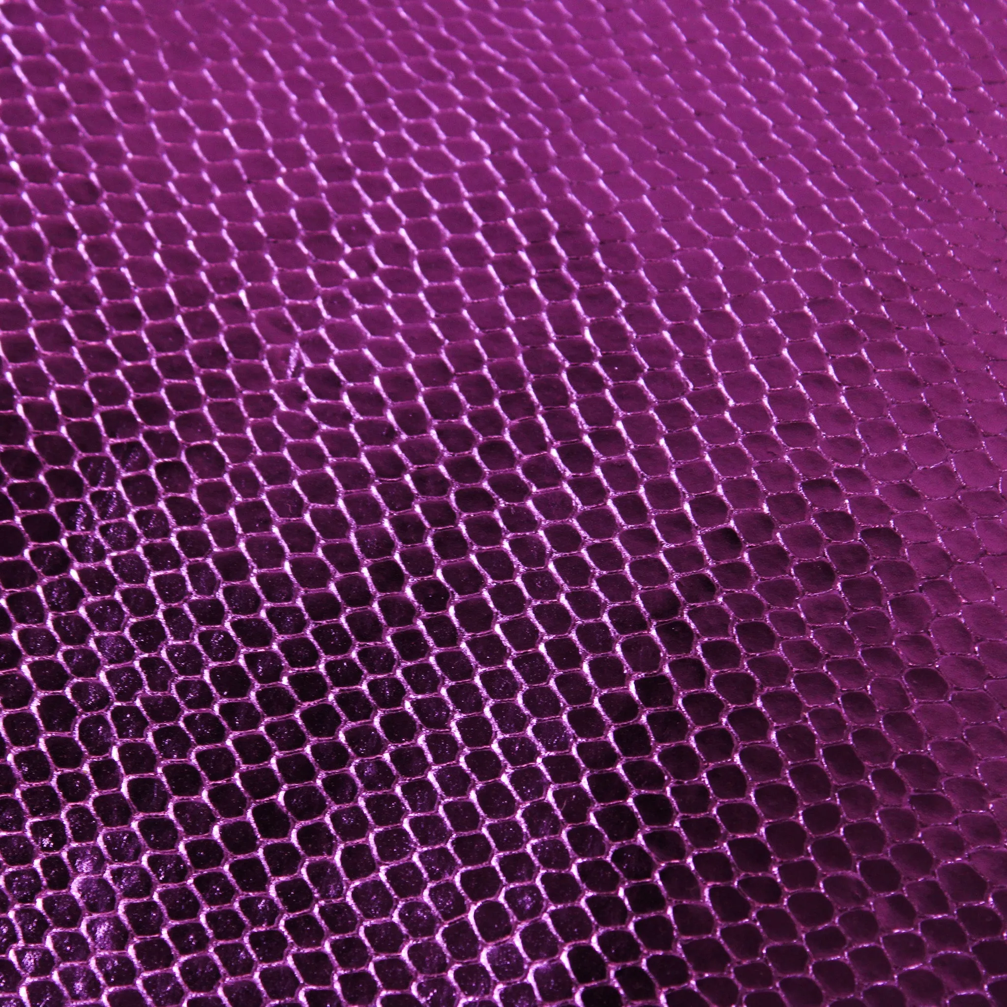 METALLIC PURPLE EMBOSSED SNAKE SOLID COW HIDE