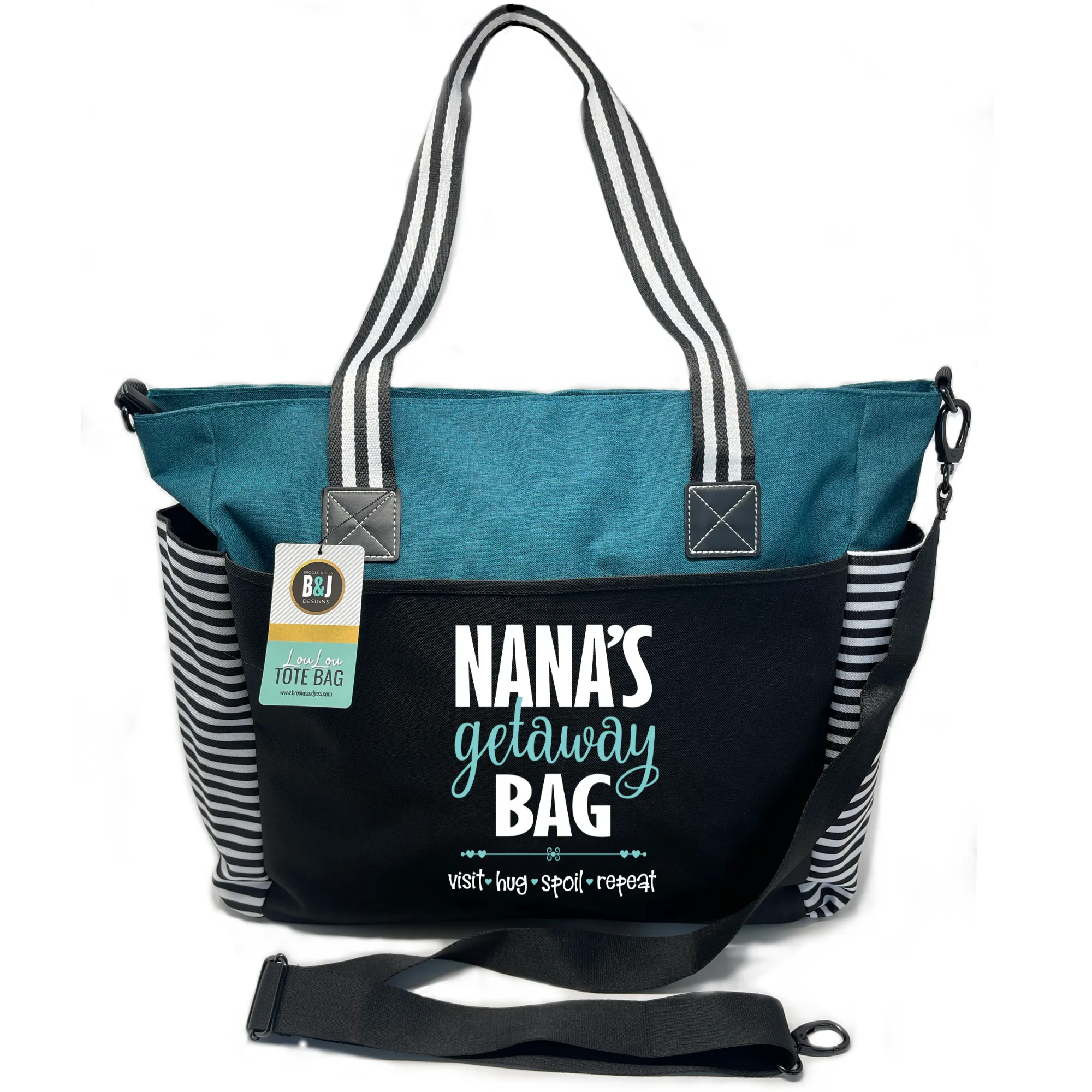 Nana's Getaway LouLou Teal Tote Bag for Grandmothers