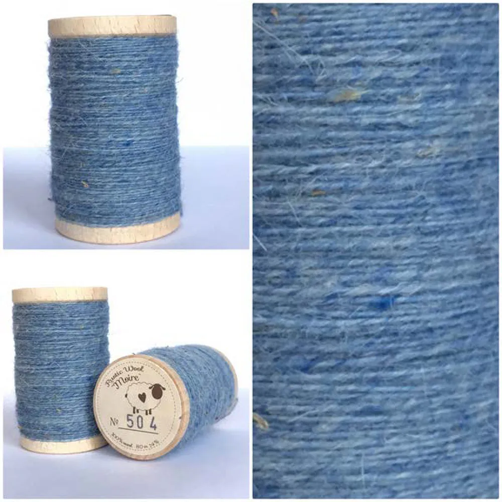 NAUTICAL BLUE Hand Dyed HALF YARD Wool Fabric for Wool Applique and Rug Hooking