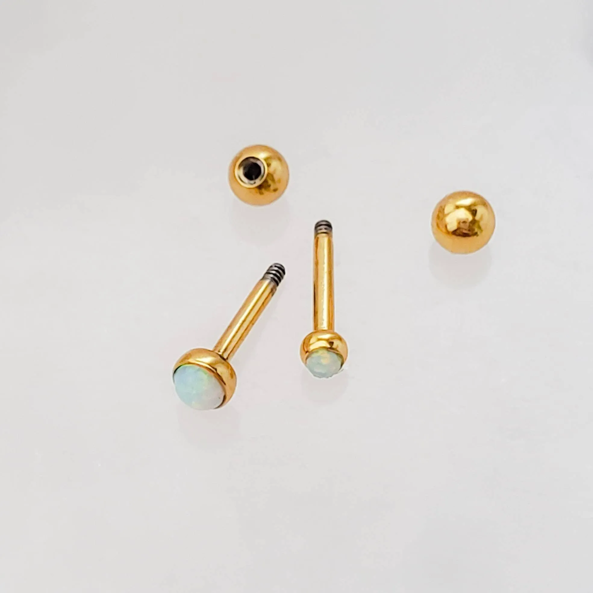 Opal Threaded Ball Back Studs