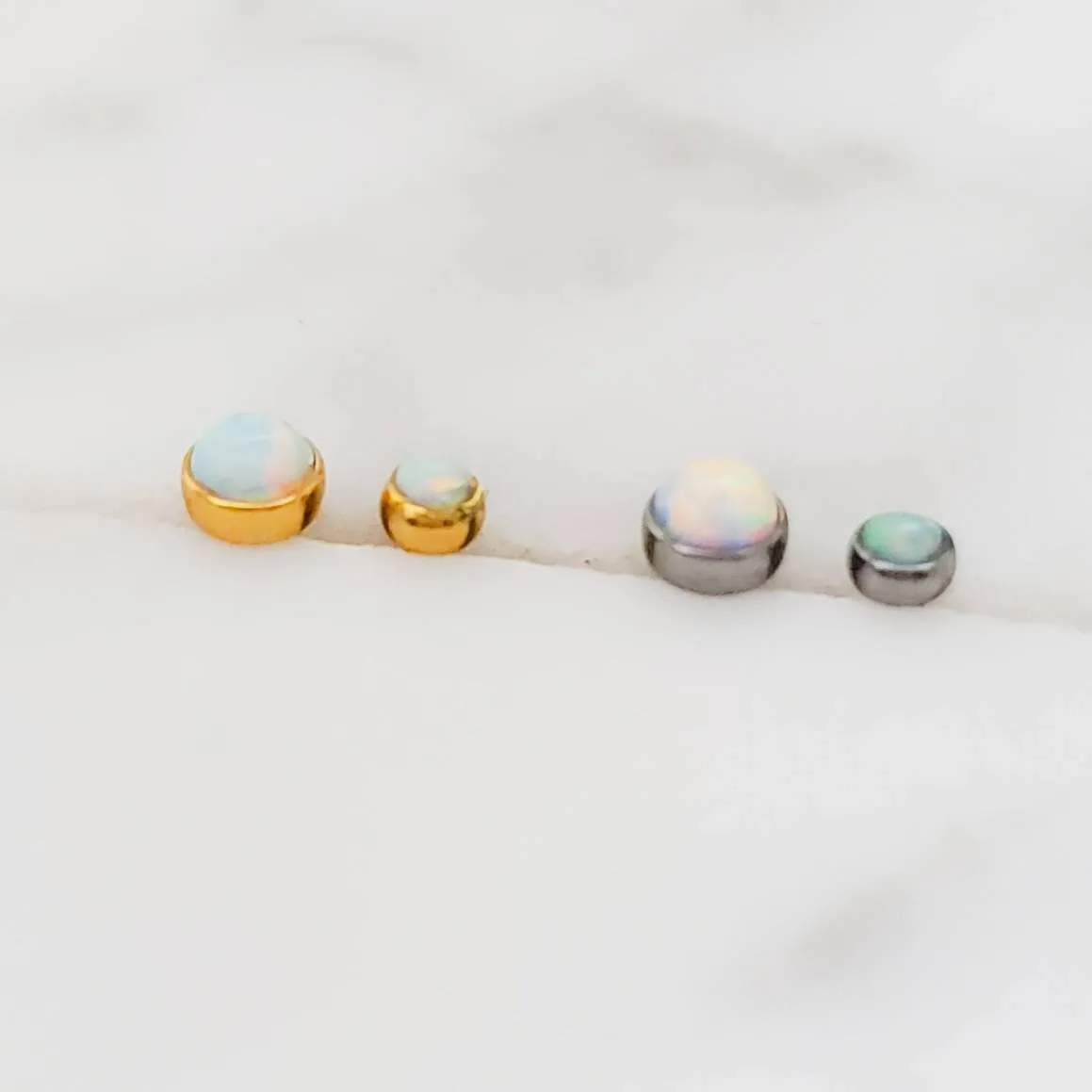 Opal Threaded Ball Back Studs