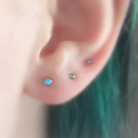 Opal Threaded Ball Back Studs