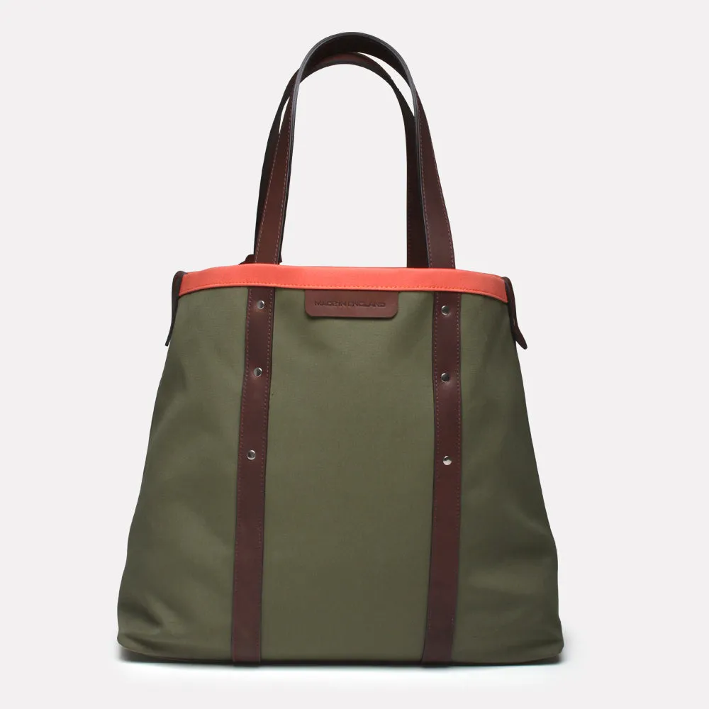 Oxford Tote (Green/Orange)