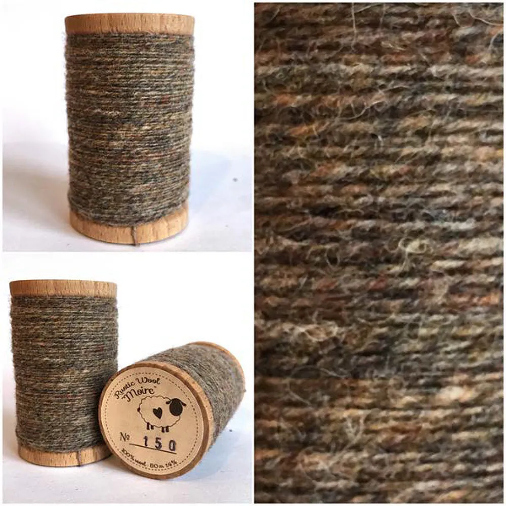 Pecans Hand Dyed YARD Wool Fabric for Wool Applique and Rug Hooking