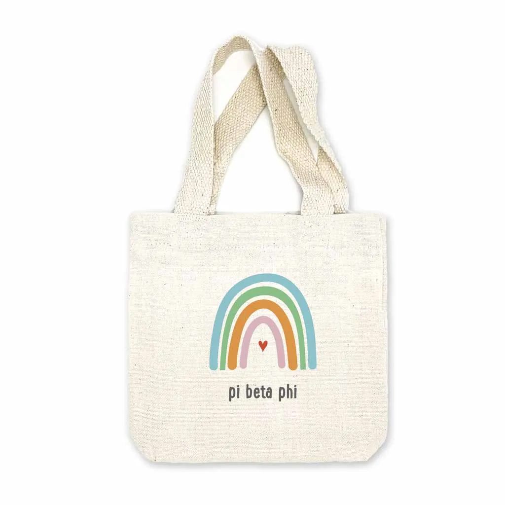 Pi Beta Phi Sorority Rainbow Mini Tote Gift Bag