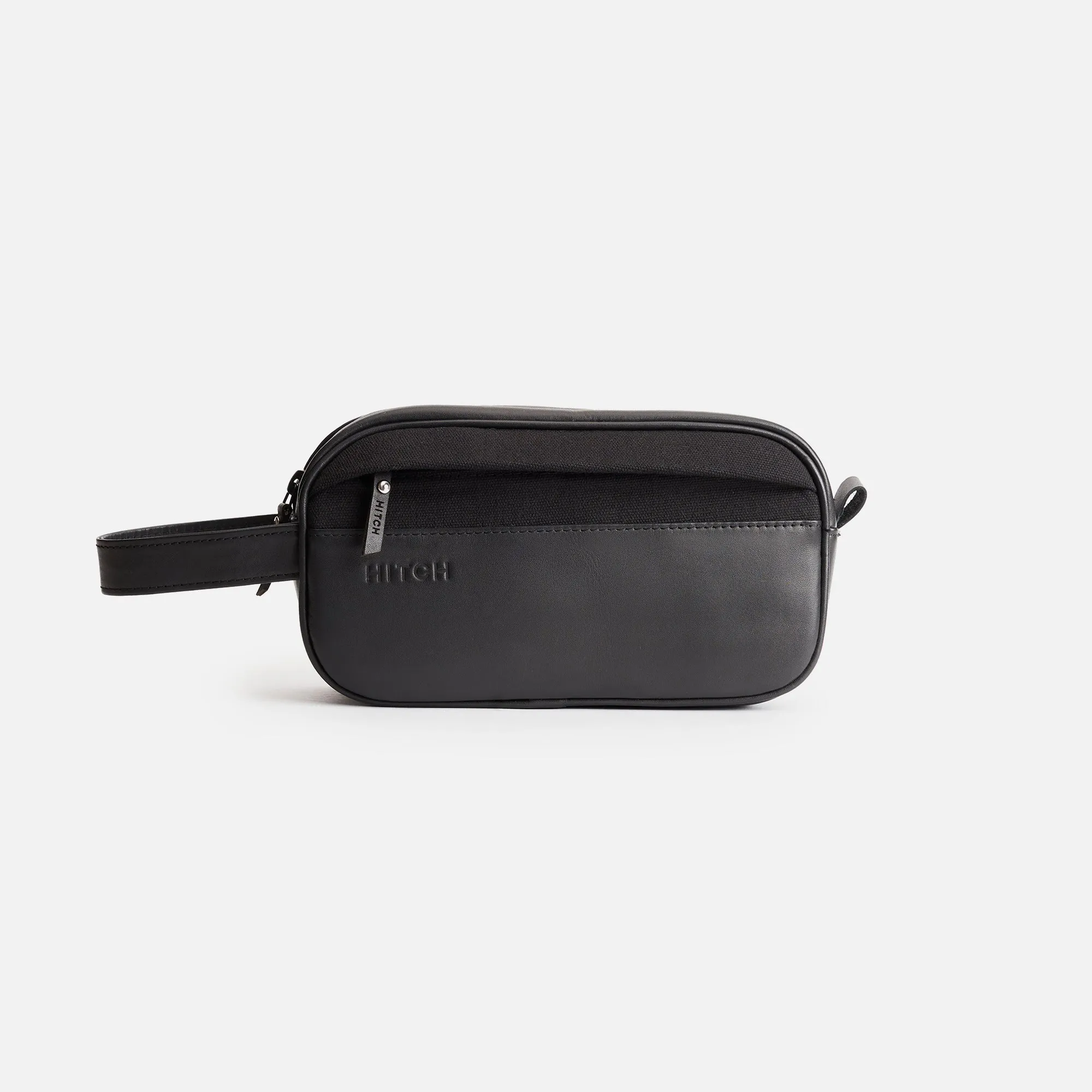 Premium Dopp Kit - Natural Leather - Black