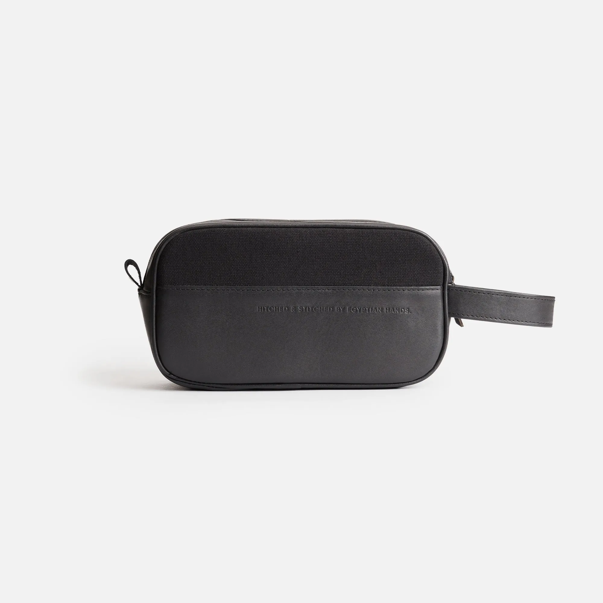 Premium Dopp Kit - Natural Leather - Black