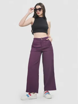 Purple Colour | Women Formal Trousers Regular Fit