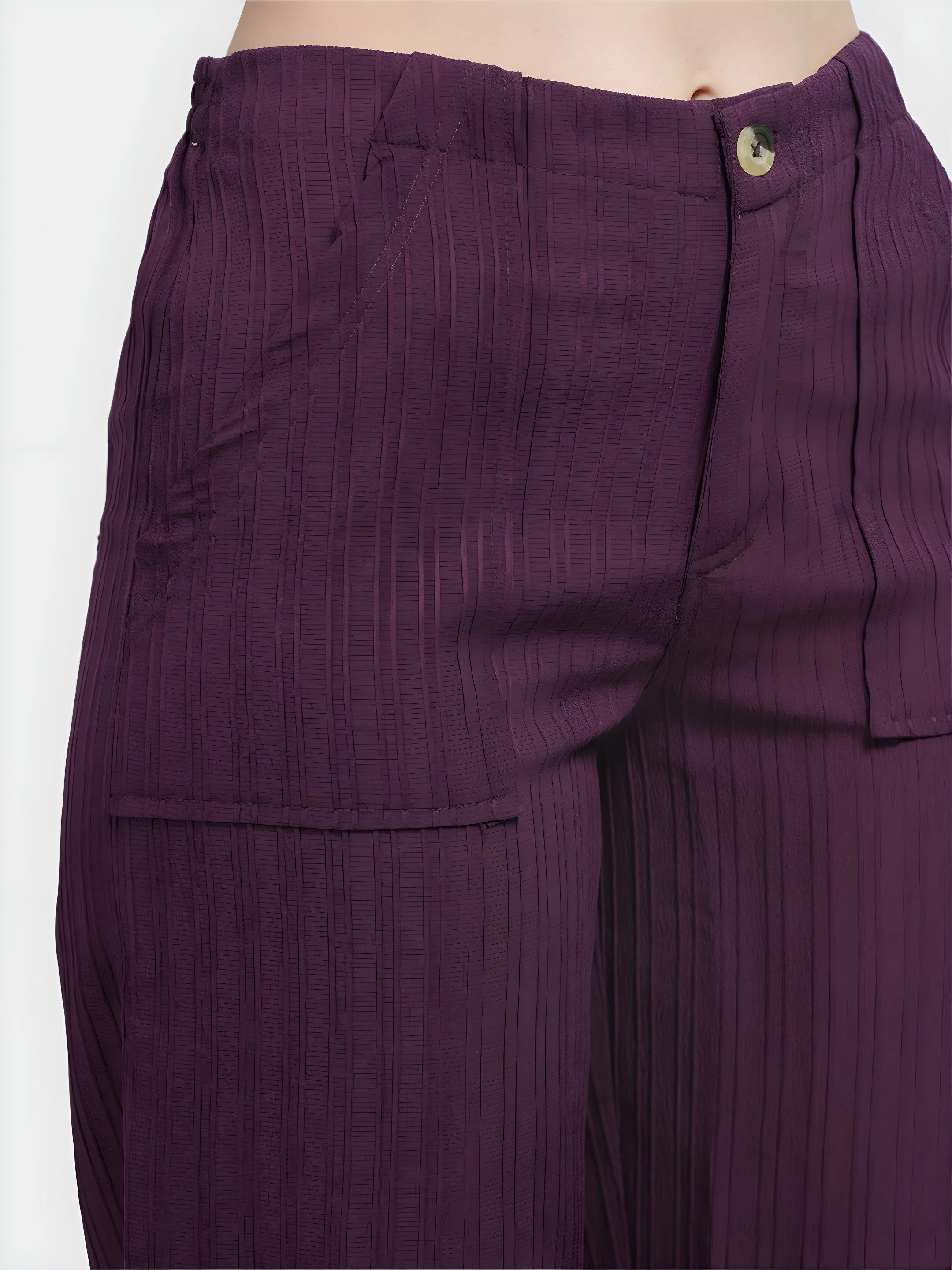 Purple Colour | Women Formal Trousers Regular Fit