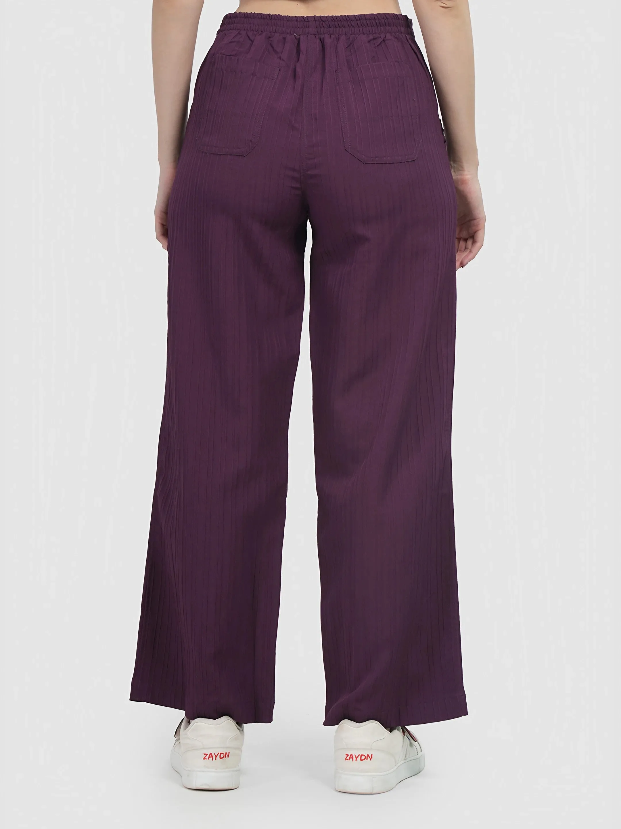 Purple Colour | Women Formal Trousers Regular Fit