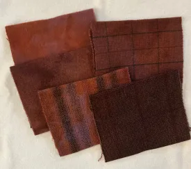 REDDISH BROWN Hand Dyed Wool Bundle for Primitive Rug Hooking and Wool Applique