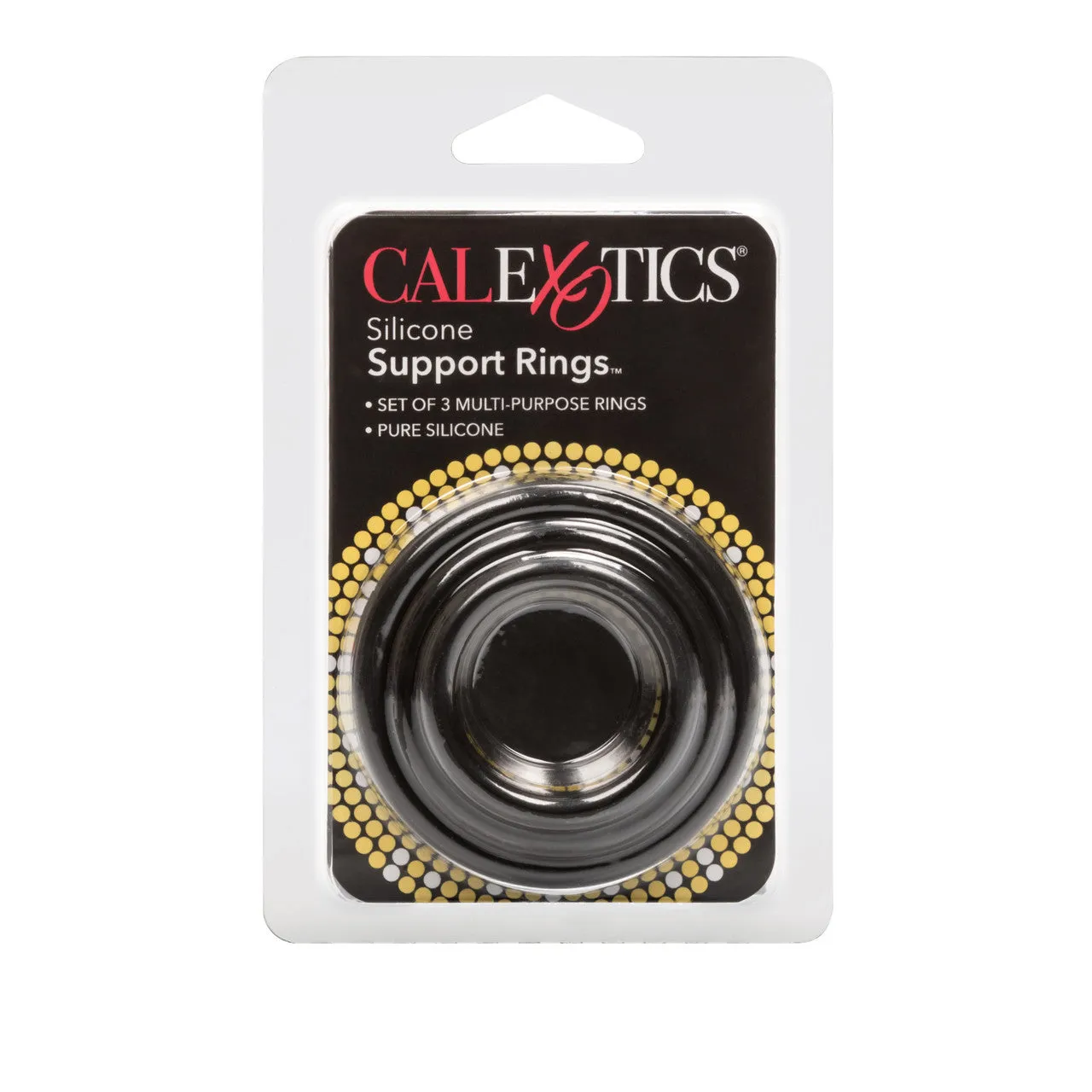 Rings! Silicone Support Rings Cock Rings (3 Piece Set) - Black