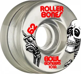 Roller Bones Bowl Bombers 101a 62mm Clear (Set of 8) Roller Skate Wheels