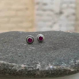 Ruby Ear Studs