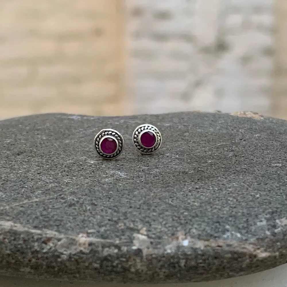 Ruby Ear Studs