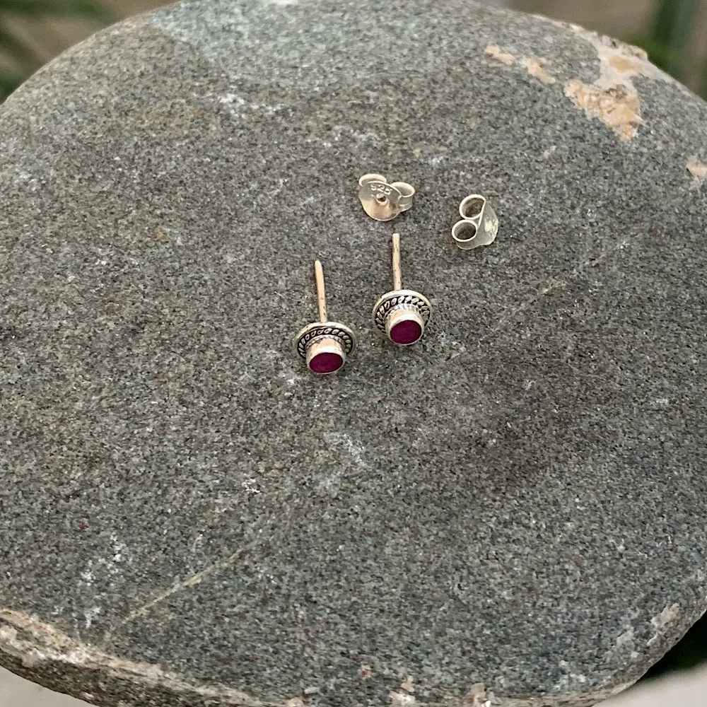 Ruby Ear Studs