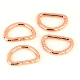 Sallie Tomato 3/4" D-Rings - Set of Four Rose Gold