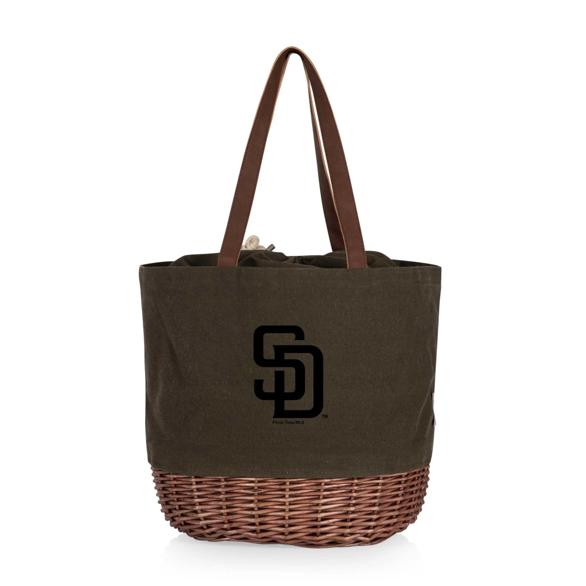 San Diego Padres - Coronado Canvas and Willow Basket Tote