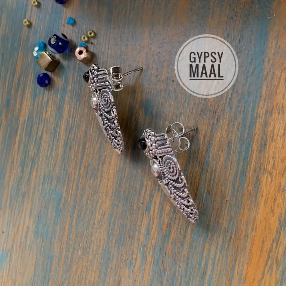 Silver Bug Ear Studs