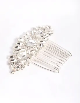 Silver Diamante Statement Comb