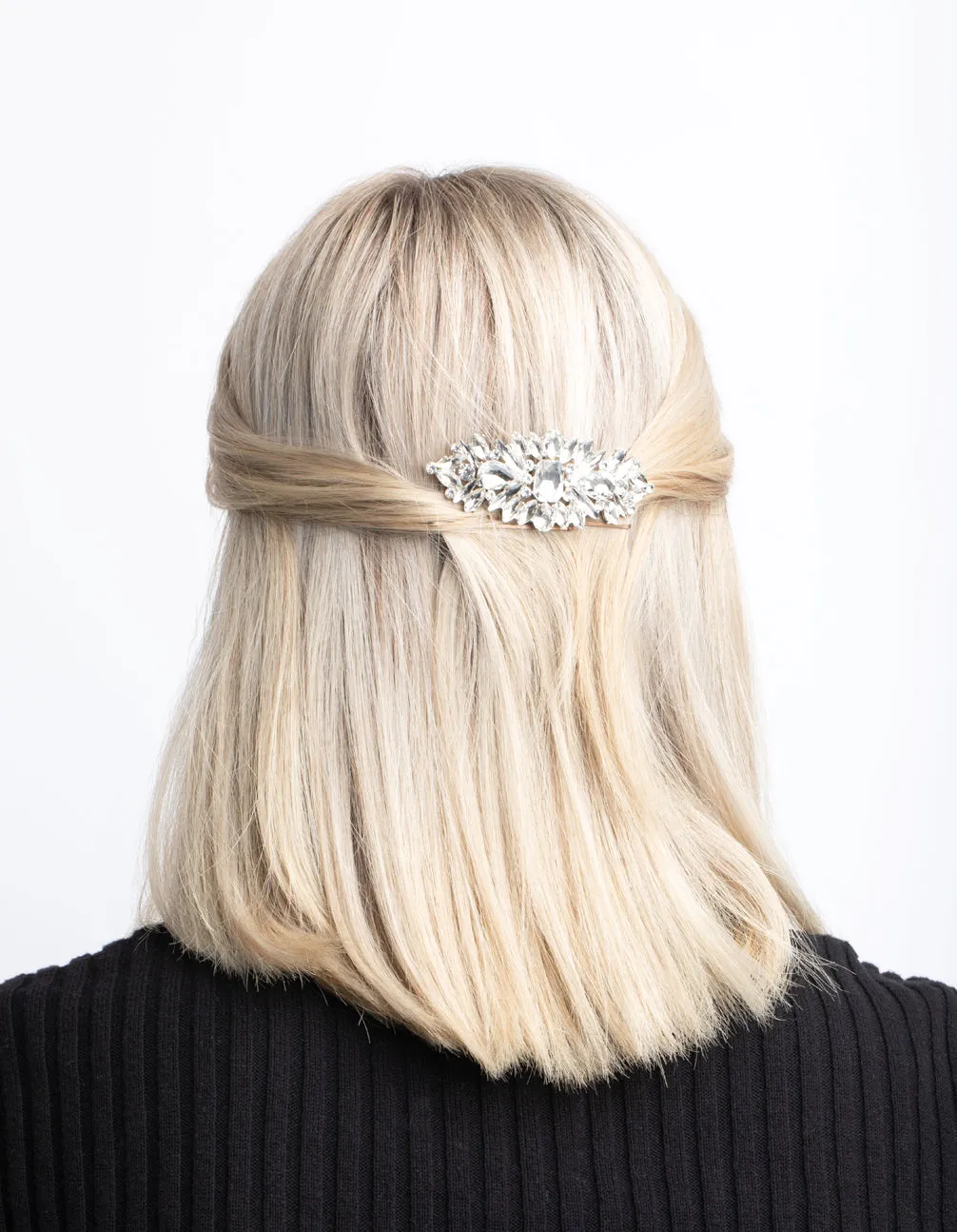 Silver Diamante Statement Comb